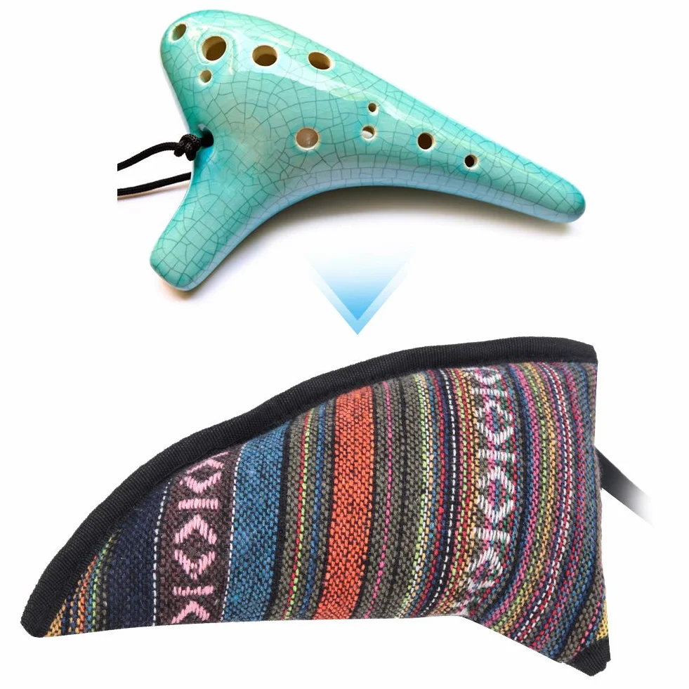Sac de Transport Ocarina 12 Trous, Rangement Portable avec Dragonne
