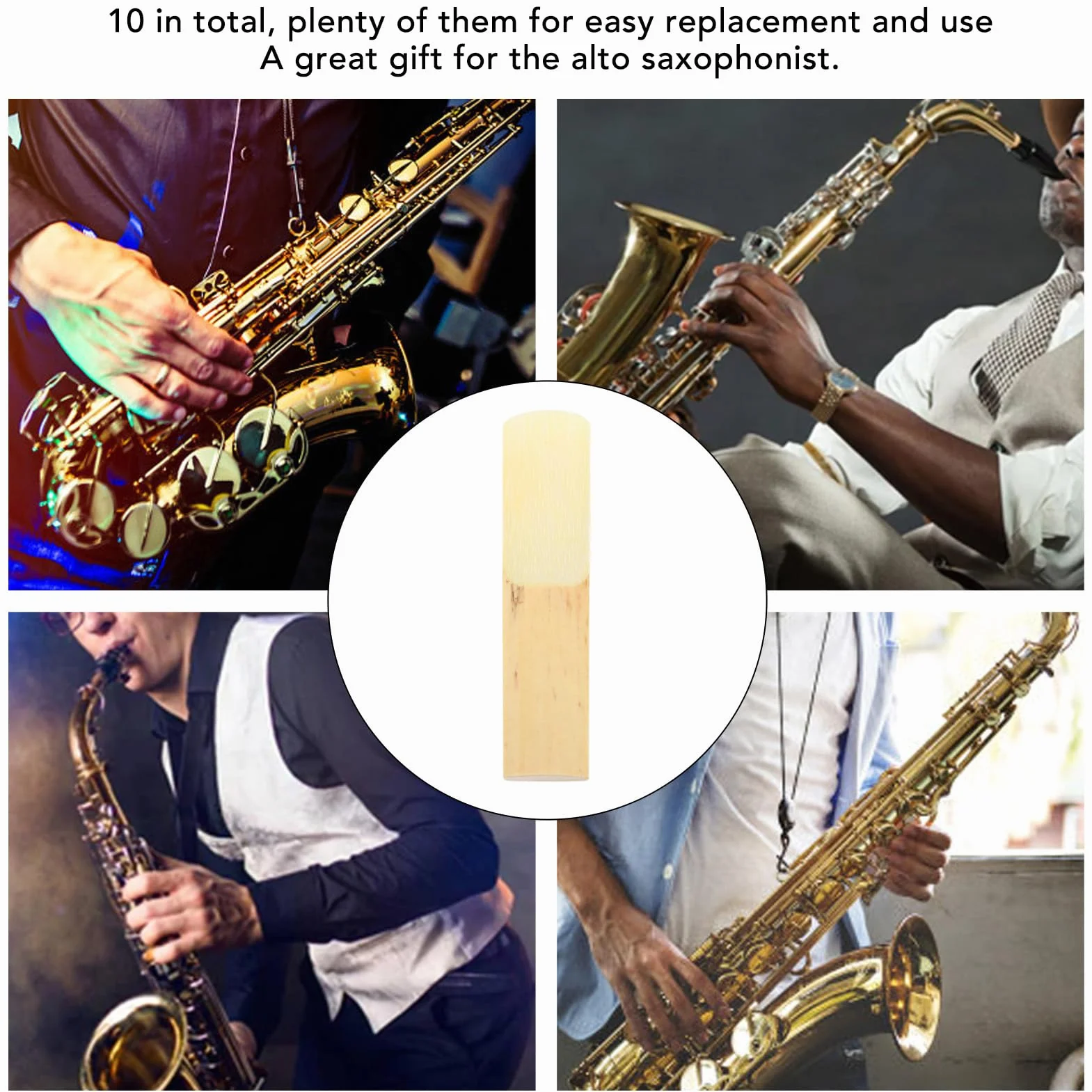 Anches de Saxophone Alto, 10 Pièces, Force Traditionnelle pour Jazz