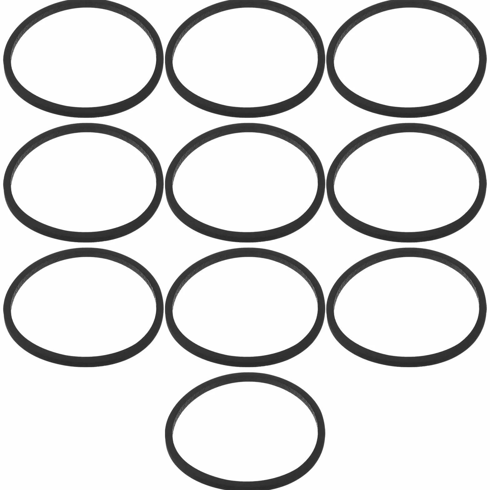 Lot de 10pcs Courroies Carrées pour Machine à Cassette Diamètre de Fil 25mm 1,2mm Circonférence 78mm