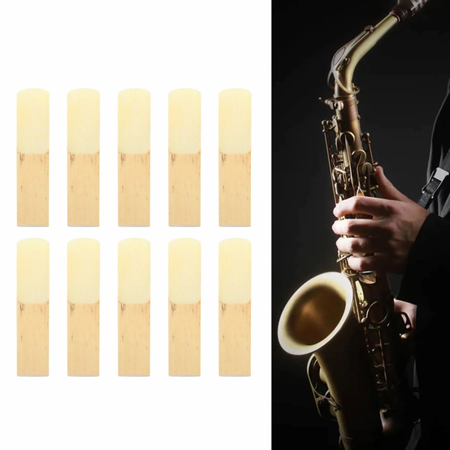 Anches de Saxophone Alto, 10 Pièces, Force Traditionnelle pour Jazz